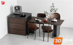 Dining Table Set Skp Files